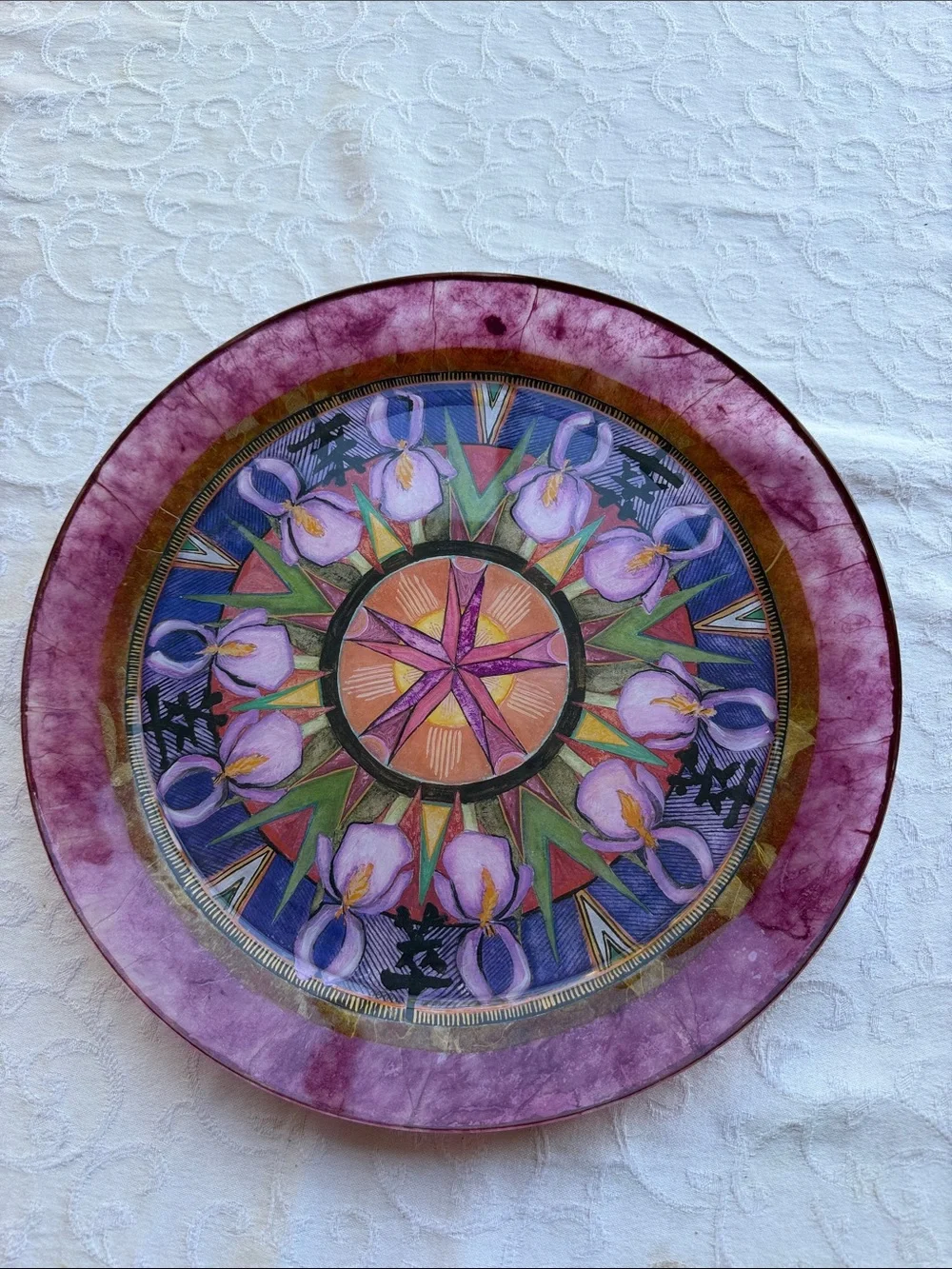 Mandala Art Plate limited edition 9/100 by Jo Thomas Blaine “Assembling “ 13”